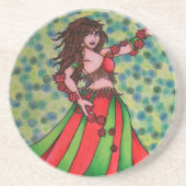 Ruby Belly Dancer Getränkeuntersetzer (Vorne)