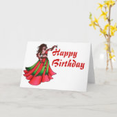Ruby Belly Dancer Karte (Gelbe Blume)