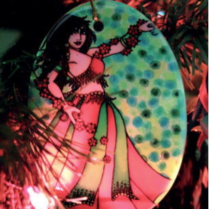 Ruby Belly Dancer Keramikornament