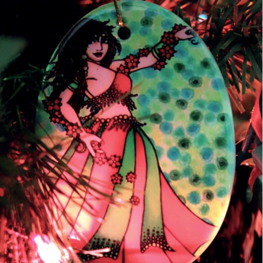 Ruby Belly Dancer Keramikornament
