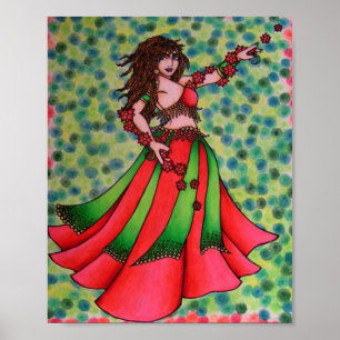 Ruby Belly Dancer Print Poster