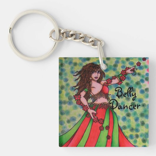 Ruby Belly Dancer Schlüsselkette Schlüsselanhänger (Vorderseite)