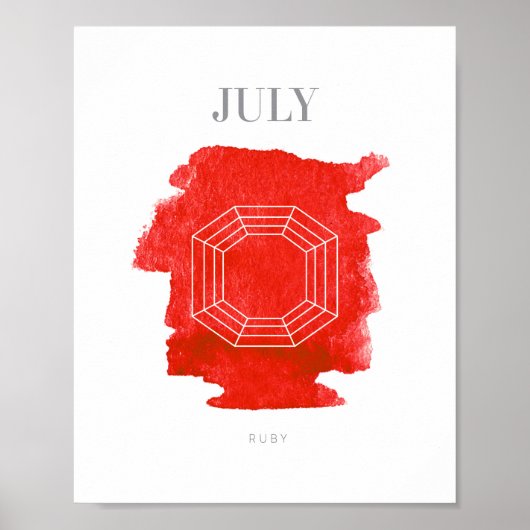Ruby Birthstone July Poster (Vorne)