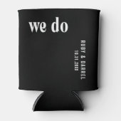 Ruby Black Modern Wedding Dosenkühler (Vorderseite)