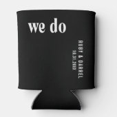 Ruby Black Modern Wedding Dosenkühler (Rückseite)