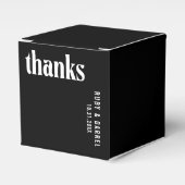 Ruby Black Modern Wedding Geschenkschachtel (Vorderseite)