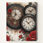 Ruby & Black Steampunk Notizblock (Rückseite)