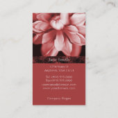 Ruby Bloom Business Card Visitenkarte (Rückseite)