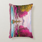 Ruby Bloom Retreat - Botanischer Brunnen Dekokissen (Vorderseite(Vertikal))