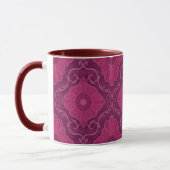 "Ruby Blume" bohemiisches arabesque Muster Tasse (Links)