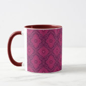 "Ruby Blume" bohemiisches arabesque Muster Tasse (Links)
