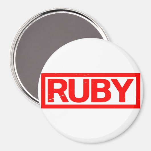 Ruby Briefmarke Magnet (Vorderseite/Rückseite)