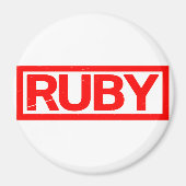 Ruby Briefmarke Magnet (Vorne)