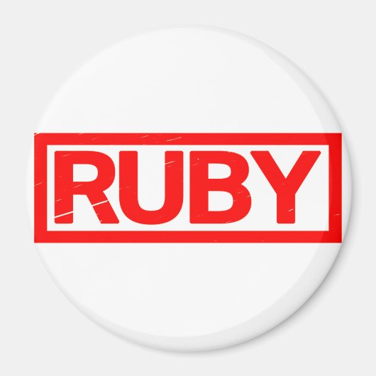 Ruby Briefmarke Magnet (Vorne)