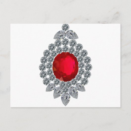 Ruby Brooch Postkarte (Vorderseite)