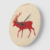 Ruby Buck Silhouette Clock Große Wanduhr (Winkel)