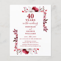 Ruby Budget 40. Hochzeitstag Blumenladen