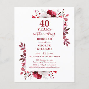 Ruby Budget 40. Hochzeitstag Blumenladen