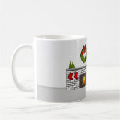 Ruby Cavalier Dog in einem Weihnachtszimmer Kaffeetasse (Links)