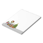 Ruby Cavalier Dog in einem Weihnachtszimmer Notizblock (Rotiert)