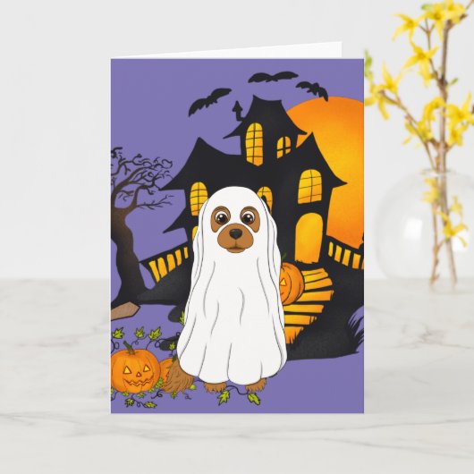 Ruby Cavalier Ghost Halloween Card Karte (Gelbe Blume)