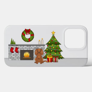 Ruby Cavalier Hund in einem festlichen Weihnachtsz Case-Mate iPhone Hülle