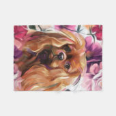'Ruby' Cavalier-Hund Kunst Fleece-Decke Klein Fleecedecke (Vorderseite (Horizontal))