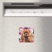 'Ruby' Cavalier Hund Kunst Magnet (In Situ (Geschirrspüler))