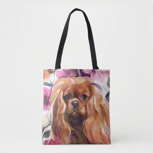 'Ruby' Cavalier Hund Kunst Tragetasche Tasche (Vorderseite)