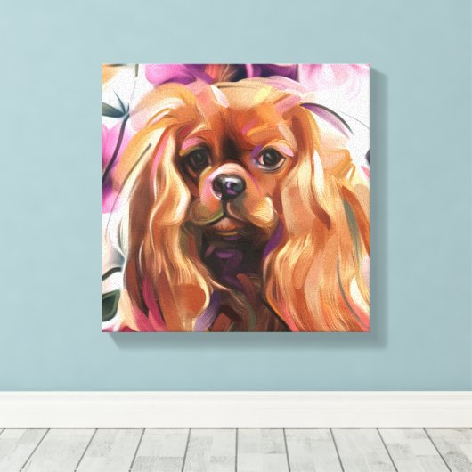'Ruby' Cavalier Hundekunstdruck auf Leinwand (Insitu (Holzboden))