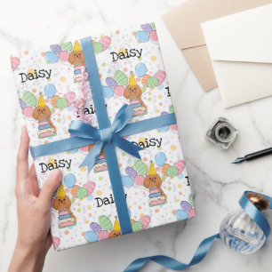 Ruby Cavalier King Charles Spaniel Birthday Geschenkpapier