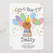 Ruby Cavalier King Charles Spaniel Birthday Party Einladung (Vorne/Hinten)