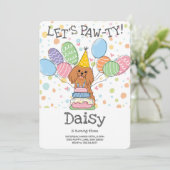 Ruby Cavalier King Charles Spaniel Birthday Party Einladung (Stehend Vorderseite)