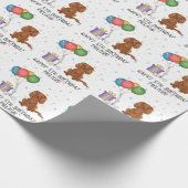 Ruby Cavalier King Charles Spaniel Dog - Geburtsta Geschenkpapier (Ecke)