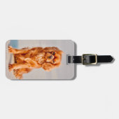 Ruby Cavalier King Charles Spaniel Dog Gepäckanhänger (Vorderseite horizontal)