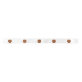 Ruby Cavalier King Charles Spaniel Dog Head Satinband (Vorderseite)