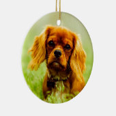 Ruby Cavalier King Charles Spaniel Dog Keramik Ornament (Rechts)