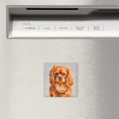 Ruby Cavalier King Charles Spaniel Dog Magnet (In Situ (Geschirrspüler))