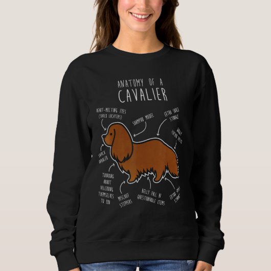 Ruby Cavalier King Charles Spaniel Dog Mama Funny Sweatshirt (Vorderseite)