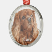 Ruby Cavalier King Charles Spaniel Dog Metal Ornam Ornament Aus Metall (Links)