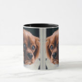 Ruby Cavalier King Charles Spaniel Dog Mirrored Tasse (Zentrum)