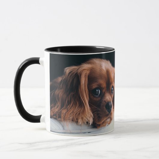 Ruby Cavalier King Charles Spaniel Dog Mirrored Tasse (Links)