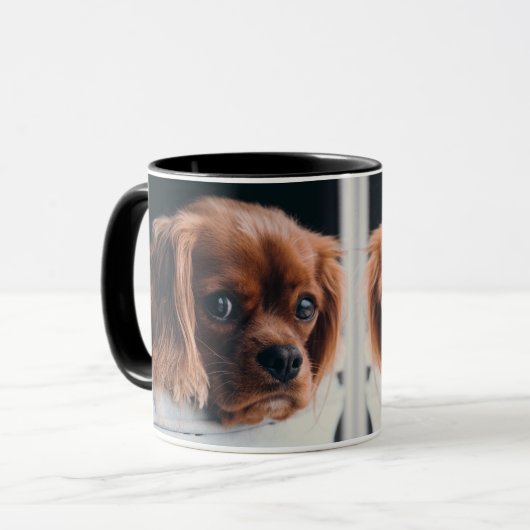 Ruby Cavalier King Charles Spaniel Dog Mirrored Tasse (Vorderseite Links)