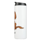 Ruby Cavalier King Charles Spaniel Dog & Name Thermosbecher (Nach rechts gedreht)