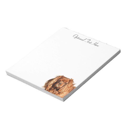 Ruby Cavalier King Charles Spaniel Dog Notizblock (Rotiert)