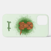Ruby Cavalier King Charles Spaniel Dog On Green Case-Mate iPhone Hülle (Rückseite (Horizontal))