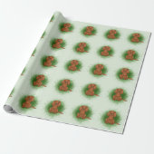 Ruby Cavalier King Charles Spaniel Dog On Green Geschenkpapier (Ungerollt)