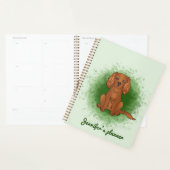 Ruby Cavalier King Charles Spaniel Dog On Green Planer (Anzeige)