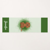 Ruby Cavalier King Charles Spaniel Dog On Green Yogamatte (Vorderseite (Horizontal))