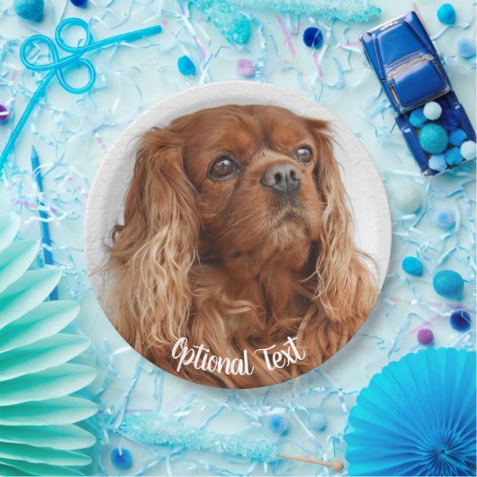 Ruby Cavalier King Charles Spaniel Dog Pappteller (Party)